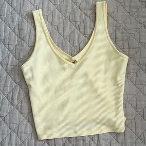 Women's Yellow Ribbed Tank Top never worn